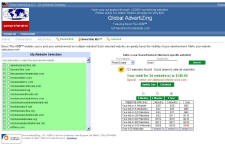 Step 5 - Boost This Ad, website selection.  Click to enlarge, X to close