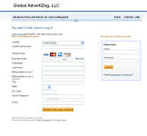 Pay by credit card on left, use Paypal on right